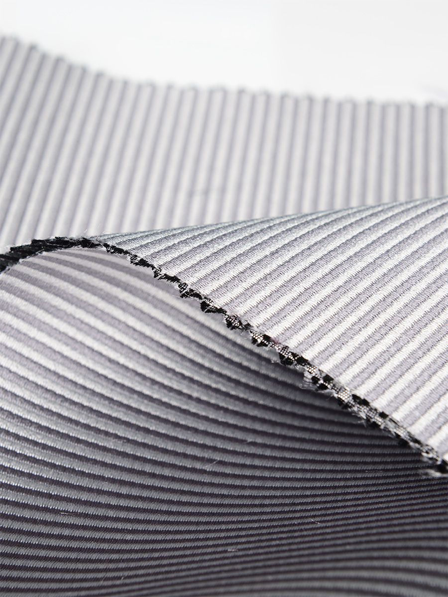P-3005 Yamanashi Fujiyoshida Striped Pattern Formal Textile Silver Yamamoto(EXCY)