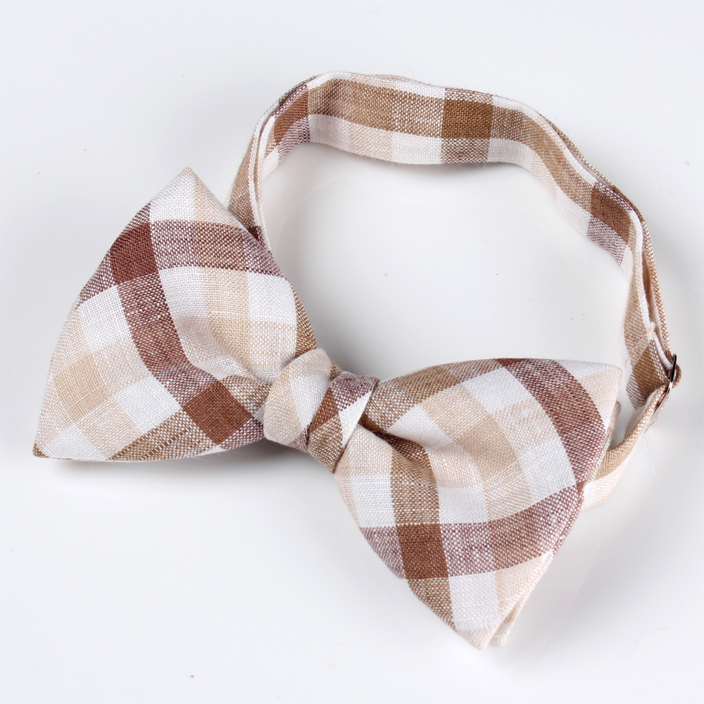 RBF-6103-32 Casual Butterfly Tie Block Check Brown / White[Formal Accessories] Yamamoto(EXCY)