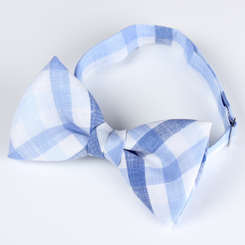 RBF-7047-10 Casual Butterfly Tie Block Check Blue / White[Formal Accessories] Yamamoto(EXCY)