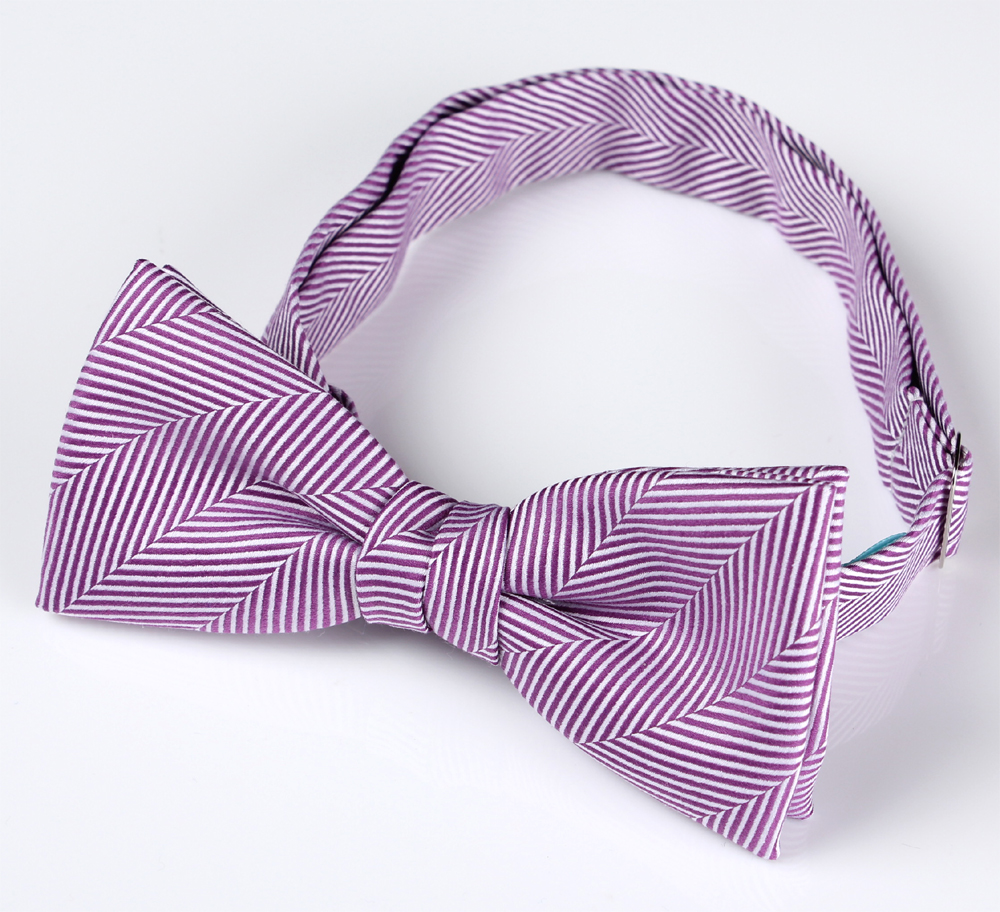 RBF-8007-20 Casual Butterfly Tie Herringbone Pattern Purple[Formal Accessories] Yamamoto(EXCY)