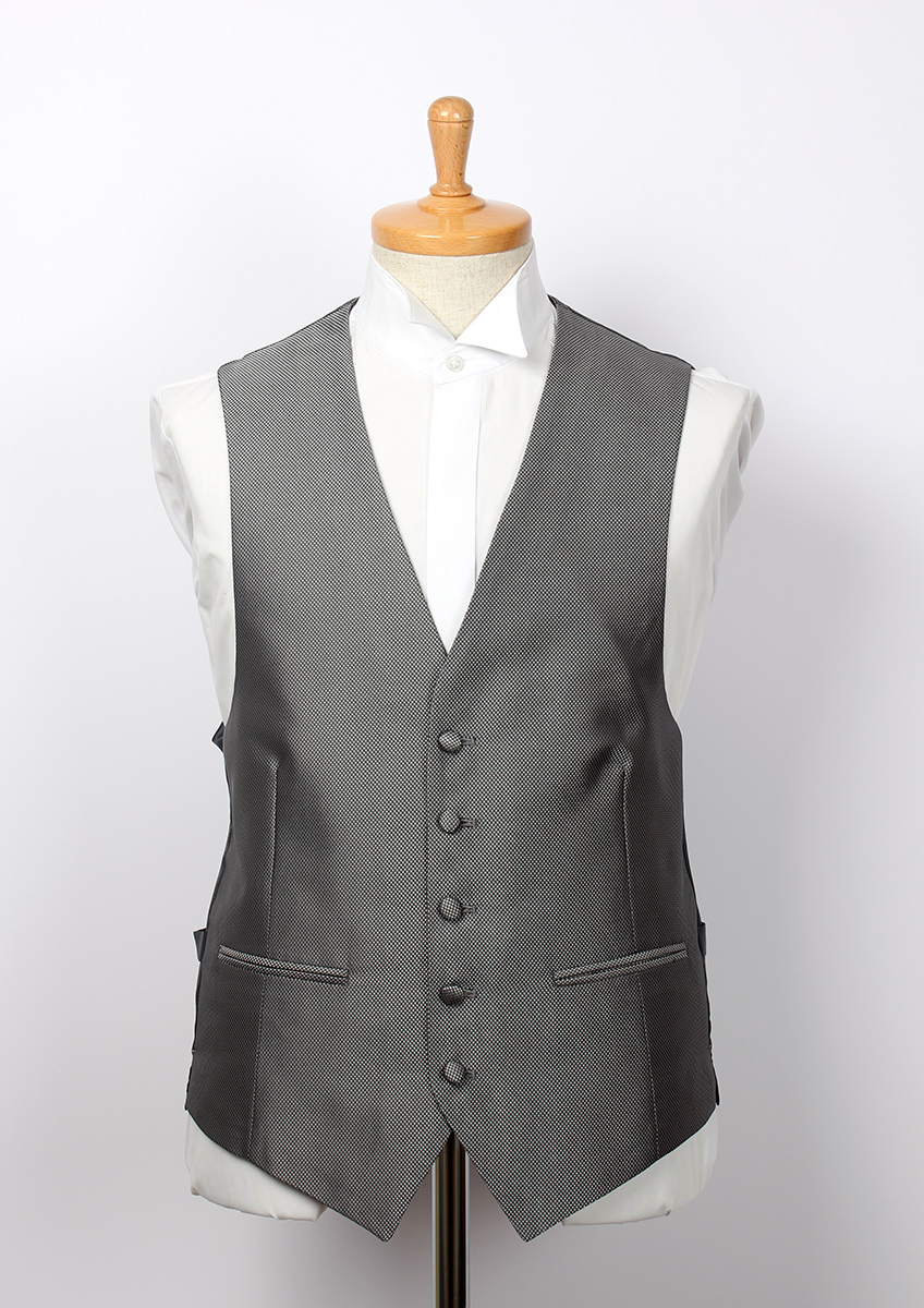 V-02 Formal Vest Gray Jacquard Made In Japan[Formal Accessories] Yamamoto(EXCY)