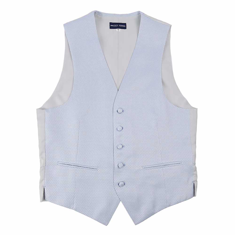 V-27 Formal Vest Made In Japan Micro Check Sky Blue[Formal Accessories] Yamamoto(EXCY)