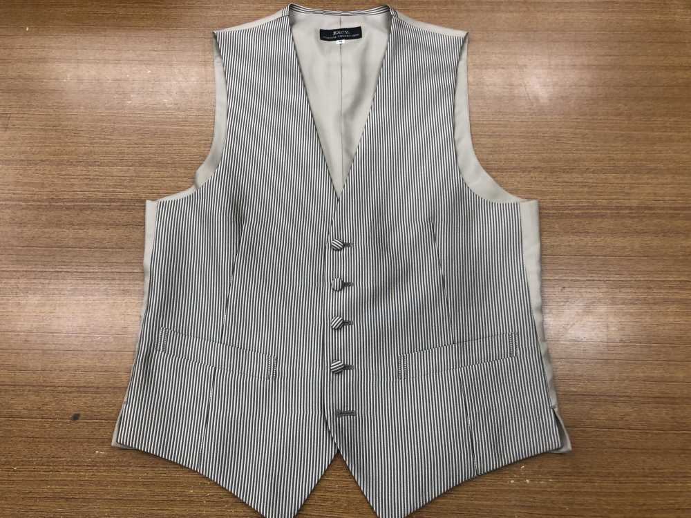 V-3004-O Formal Vest Polyester Jacquard Made In Japan Stripe Pattern Gold[Formal Accessories] Yamamoto(EXCY)