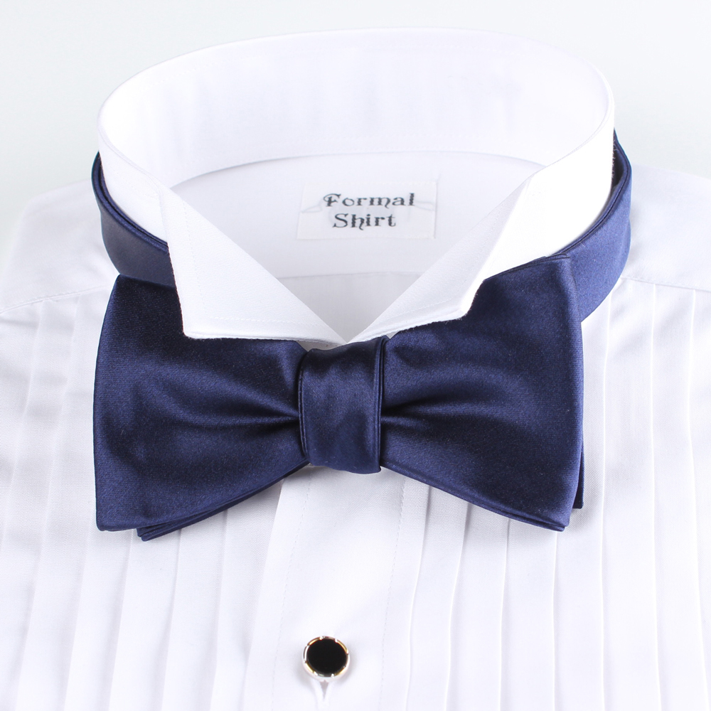 VANNERS VMT-01 VANNERS Textile Used Hand-knot Bow Tie Navy Blue Satin[Formal Accessories] Yamamoto(EXCY)