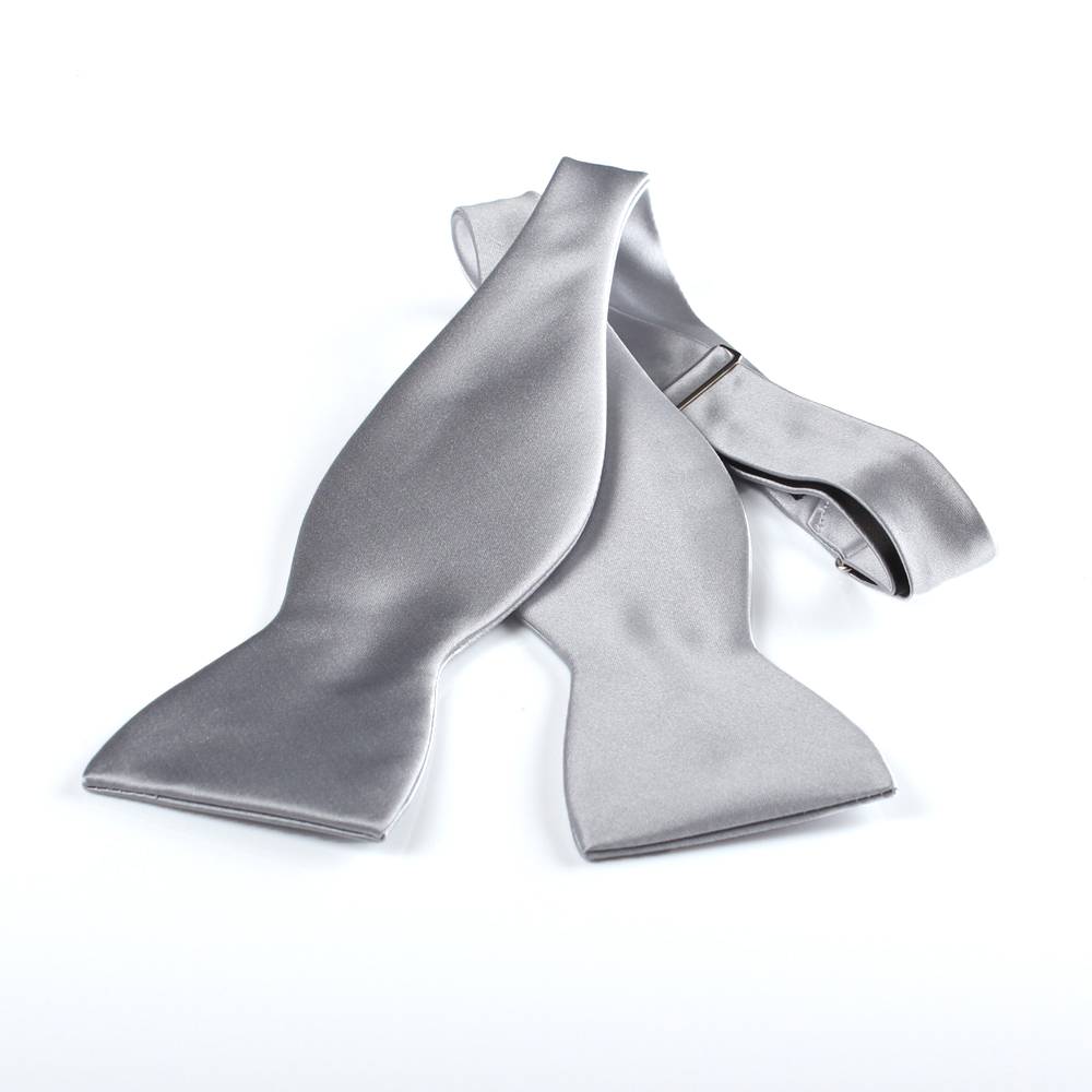 VANNERS VMT-03 VANNERS Textile Used Hand-knot Bow Tie Silver Gray Satin[Formal Accessories] Yamamoto(EXCY)