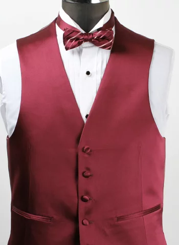 VANNERS-V-002 VANNERS Formal Vest Solid Wine[Formal Accessories] Yamamoto(EXCY)