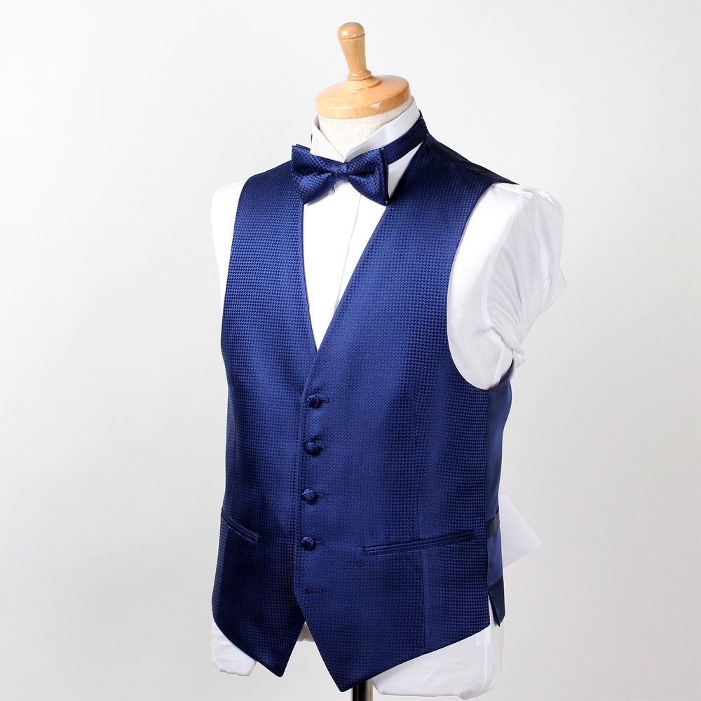 VANNERS-V-009 VANNERS Formal Vest Houndstooth Navy Blue[Formal Accessories] Yamamoto(EXCY)