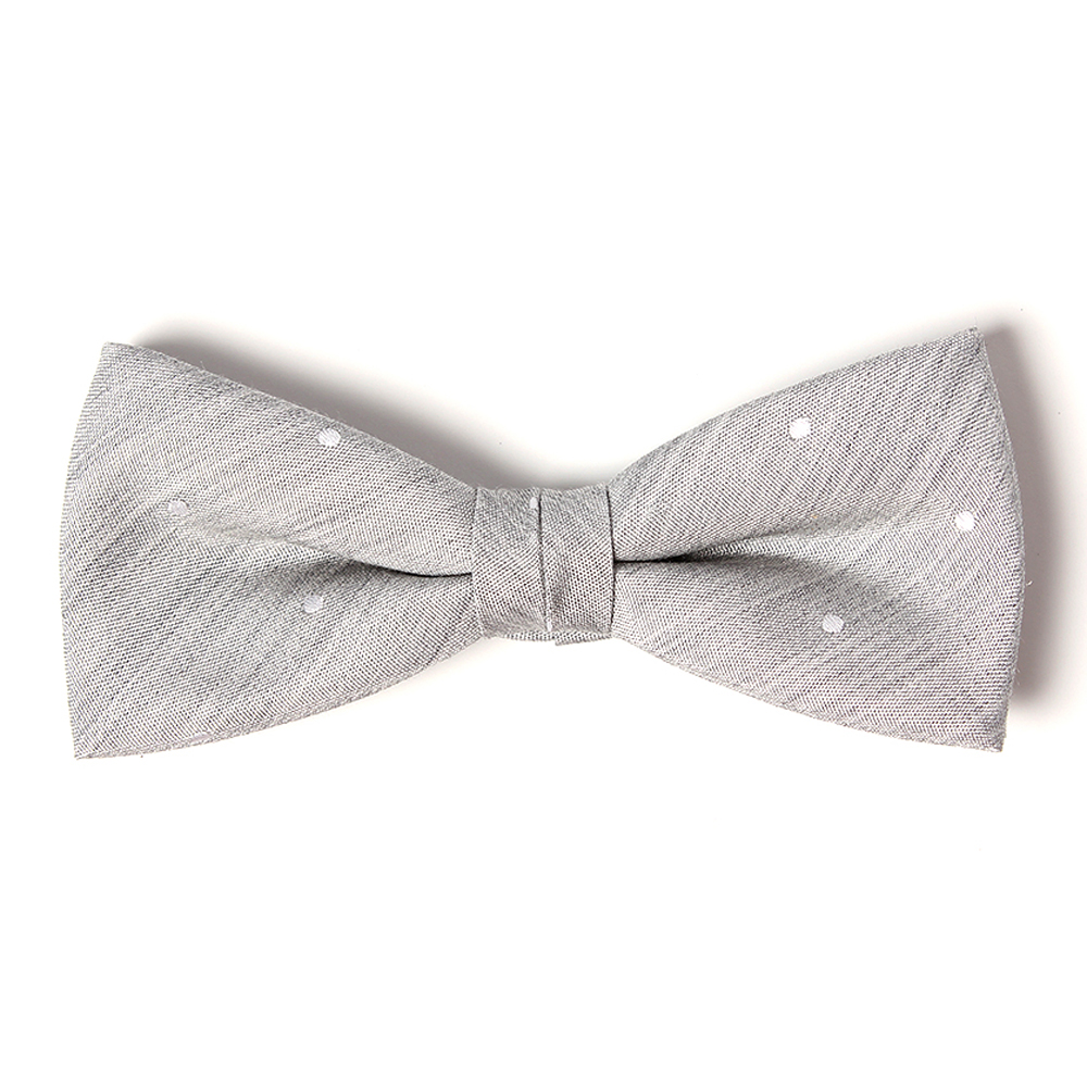 VBF-29 VANNERS Textile Used Bow Tie Dot Pattern Denim-like Jacquard Ice Gray[Formal Accessories] Yamamoto(EXCY)