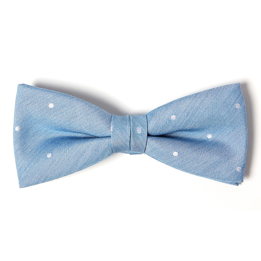 VBF-31 VANNERS Textile Used Bow Tie Dot Pattern Denim-like Jacquard Indigo Blue[Formal Accessories] Yamamoto(EXCY)