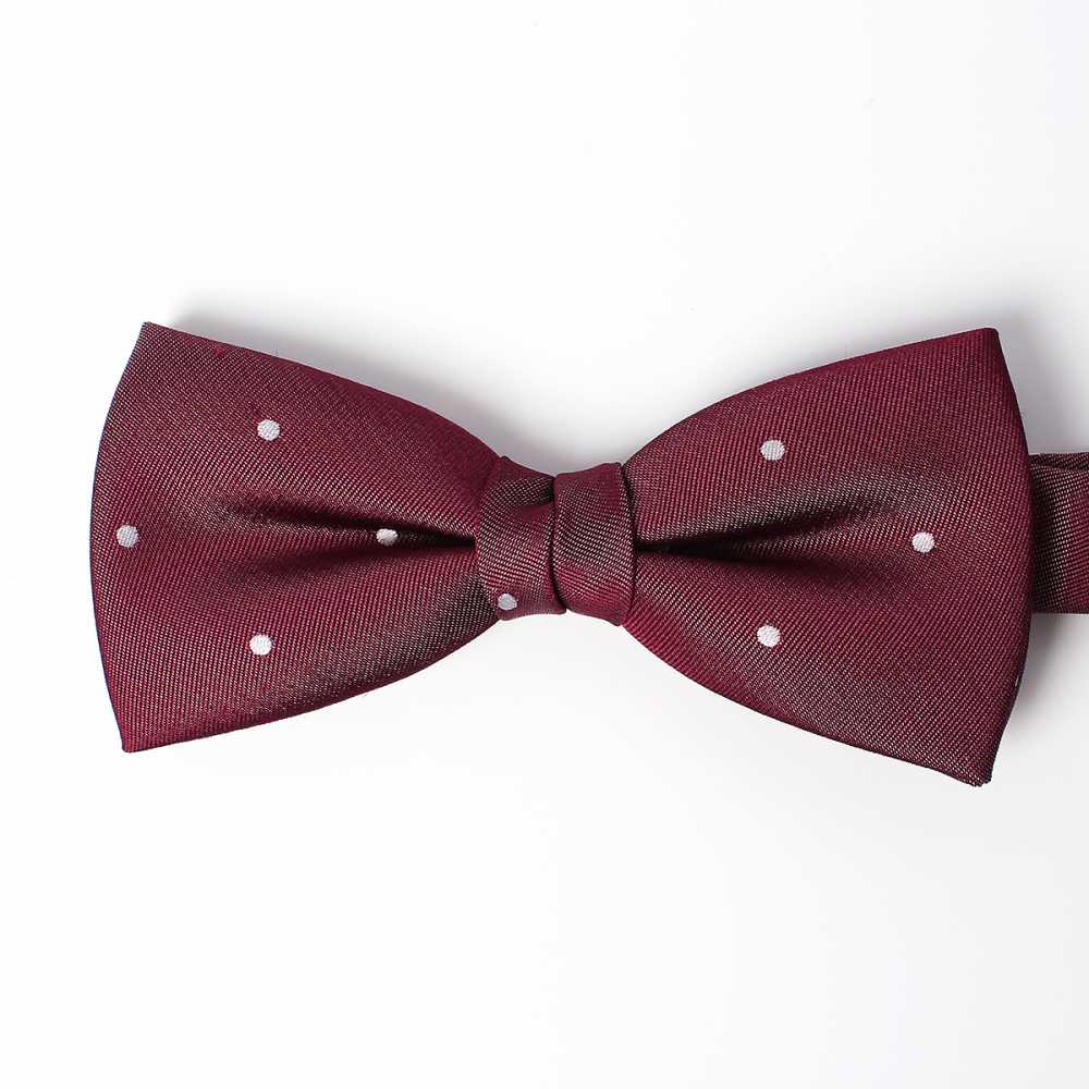 VBF-32 VANNERS Silk Bow Tie Dot Denim Like Wine Red[Formal Accessories] Yamamoto(EXCY)