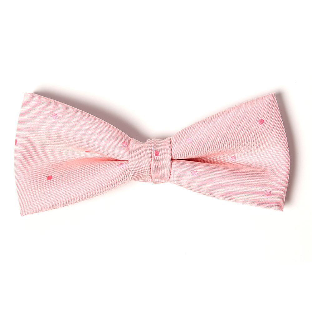 VBF-33 VANNERS Textile Used Bow Tie Dot Pattern Denim-like Jacquard Pink[Formal Accessories] Yamamoto(EXCY)