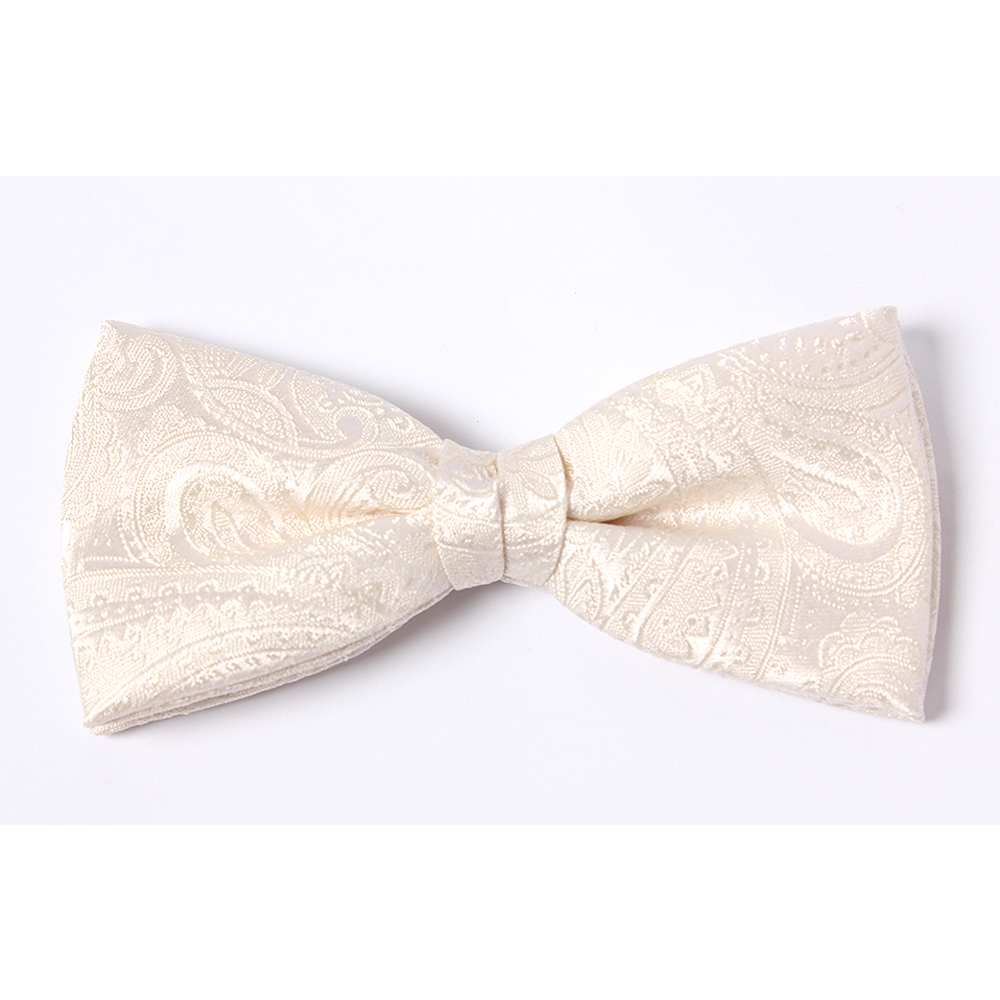 VBF-40 VANNERS Textile Used Bow Tie Paisley Pattern Champagne White[Formal Accessories] Yamamoto(EXCY)