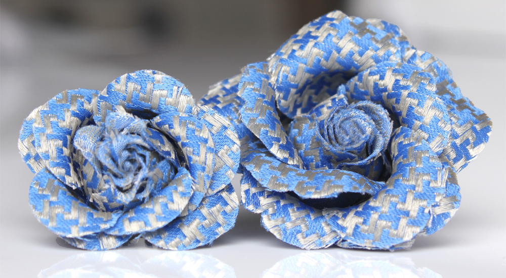 VBTA-12 VANNERS Boutonniere Houndstooth Sky Blue[Formal Accessories] Yamamoto(EXCY)