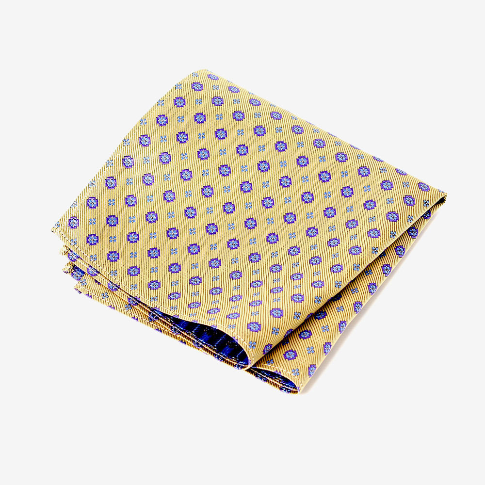 VCF-35 VANNERS Textile Used Pocket Square Pattern Yellow[Formal Accessories] Yamamoto(EXCY)