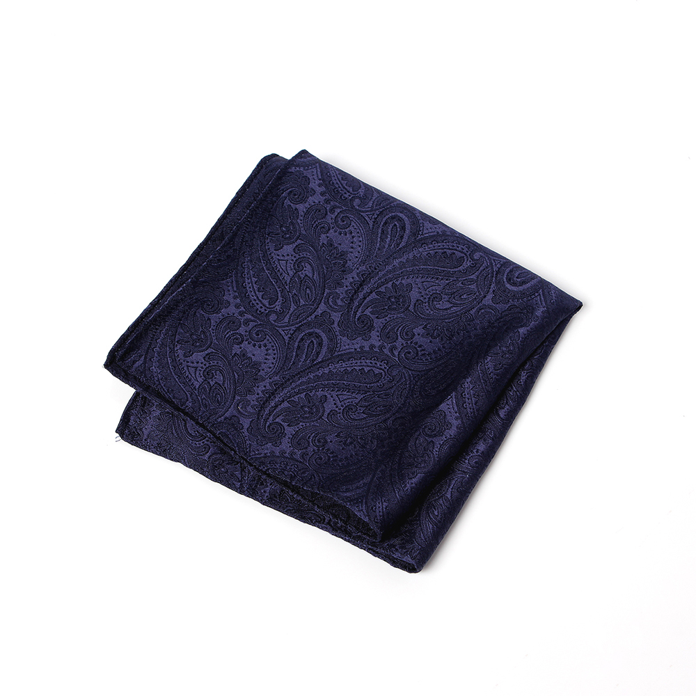 VCF-37 VANNERS Textile Used Pocket Square Paisley Pattern Navy Blue[Formal Accessories] Yamamoto(EXCY)
