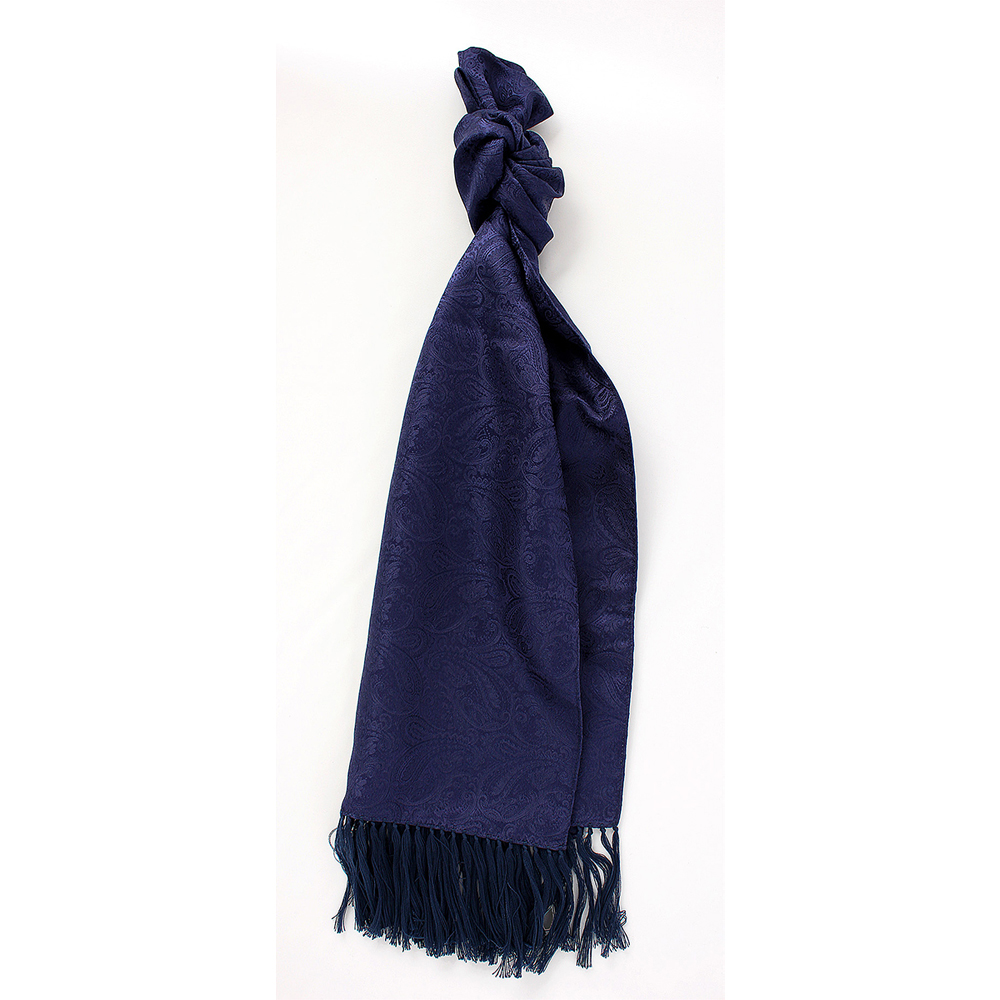 VST-1 VANNERS Silk Textile Scarf Paisley Pattern Navy Blue[Formal Accessories] Yamamoto(EXCY)