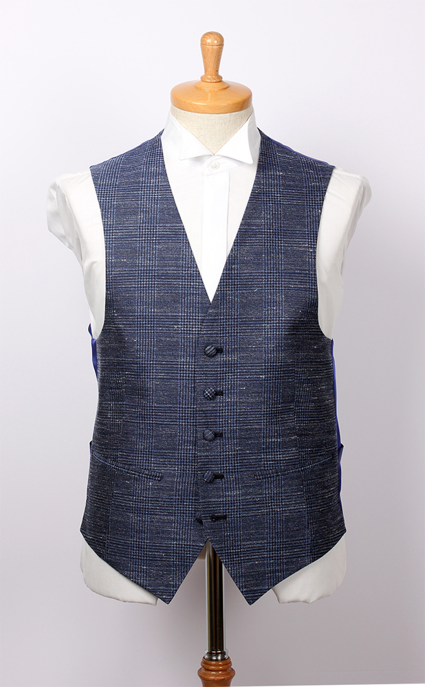 VANNERS-V-042 VANNERS Three-way Textile Vest Glen Plaid Navy Blue[Formal Accessories] Yamamoto(EXCY)