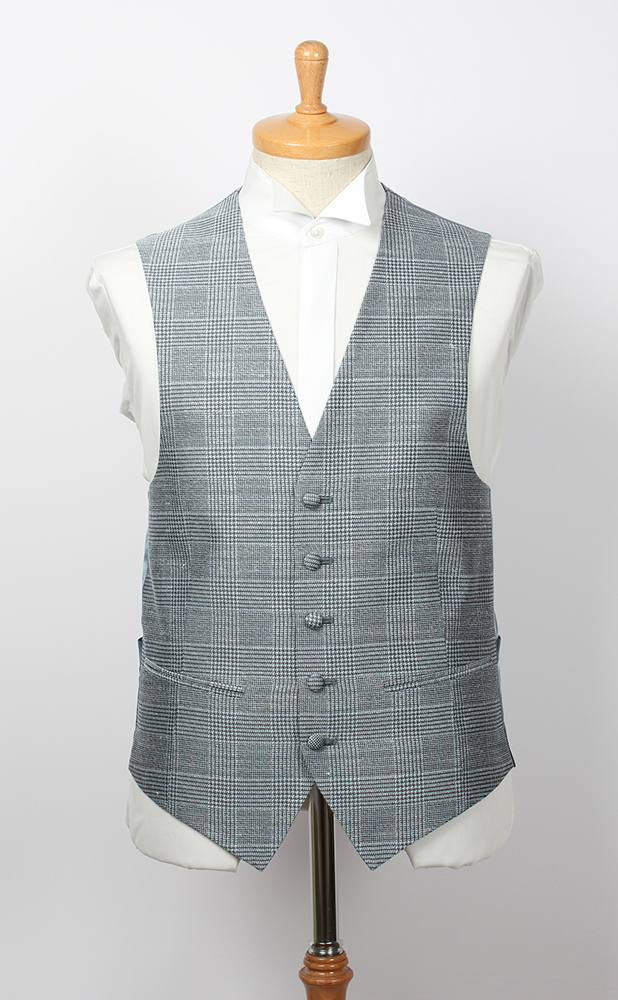 VANNERS-V-043 VANNERS Three-way Textile Vest Glen Plaid Blue Gray[Formal Accessories] Yamamoto(EXCY)