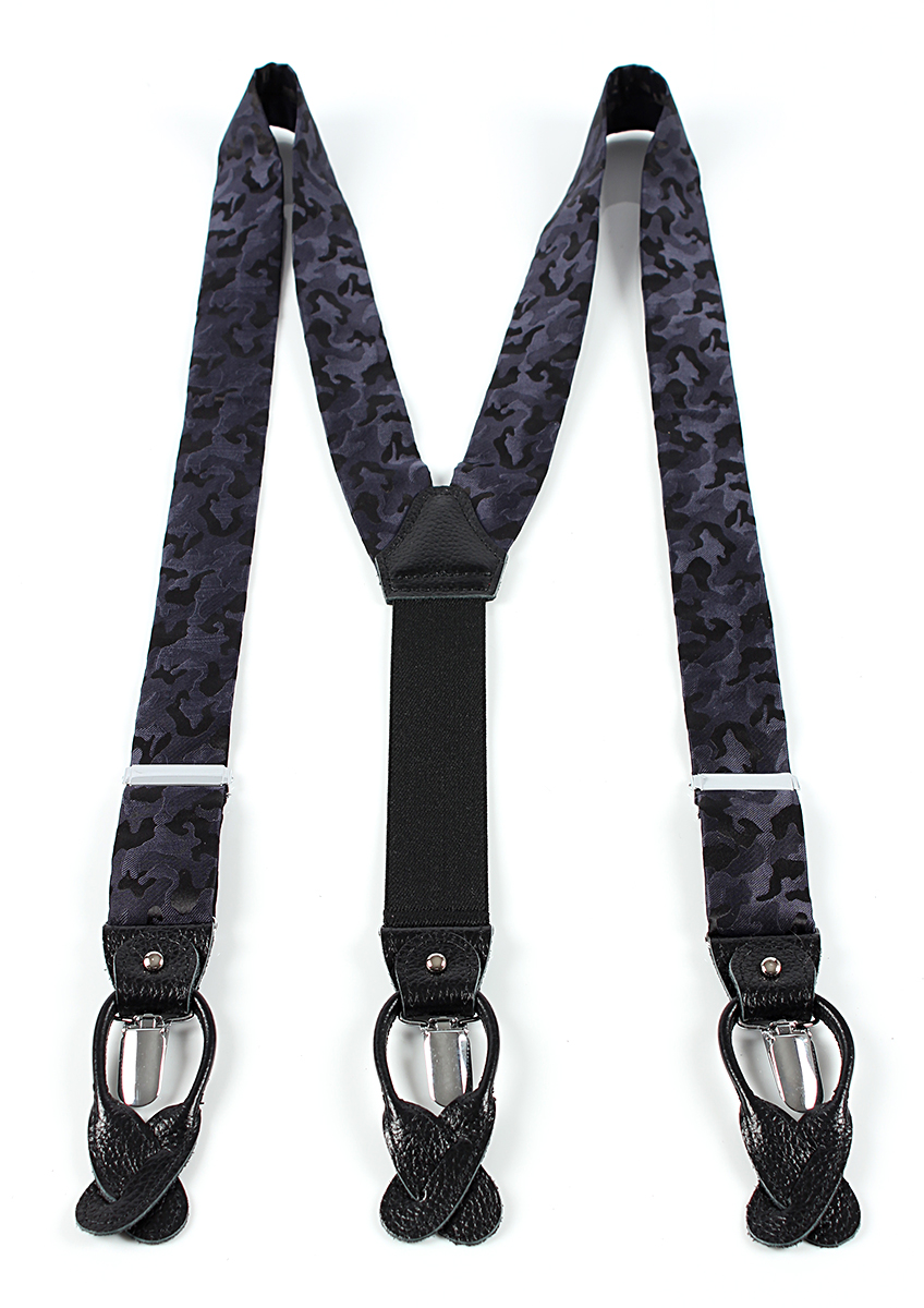 PSR-1 Pentagon Textile Used Camouflage Pattern Navy Blue Suspenders[Formal Accessories] Yamamoto(EXCY)