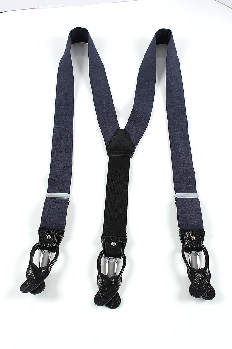 PSR-4 Navy Blue Suspenders Using Pentagono Textile[Formal Accessories] Yamamoto(EXCY)