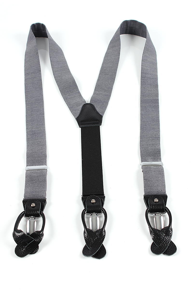 PSR-5 Gray Suspenders With Pentagono Textile[Formal Accessories] Yamamoto(EXCY)