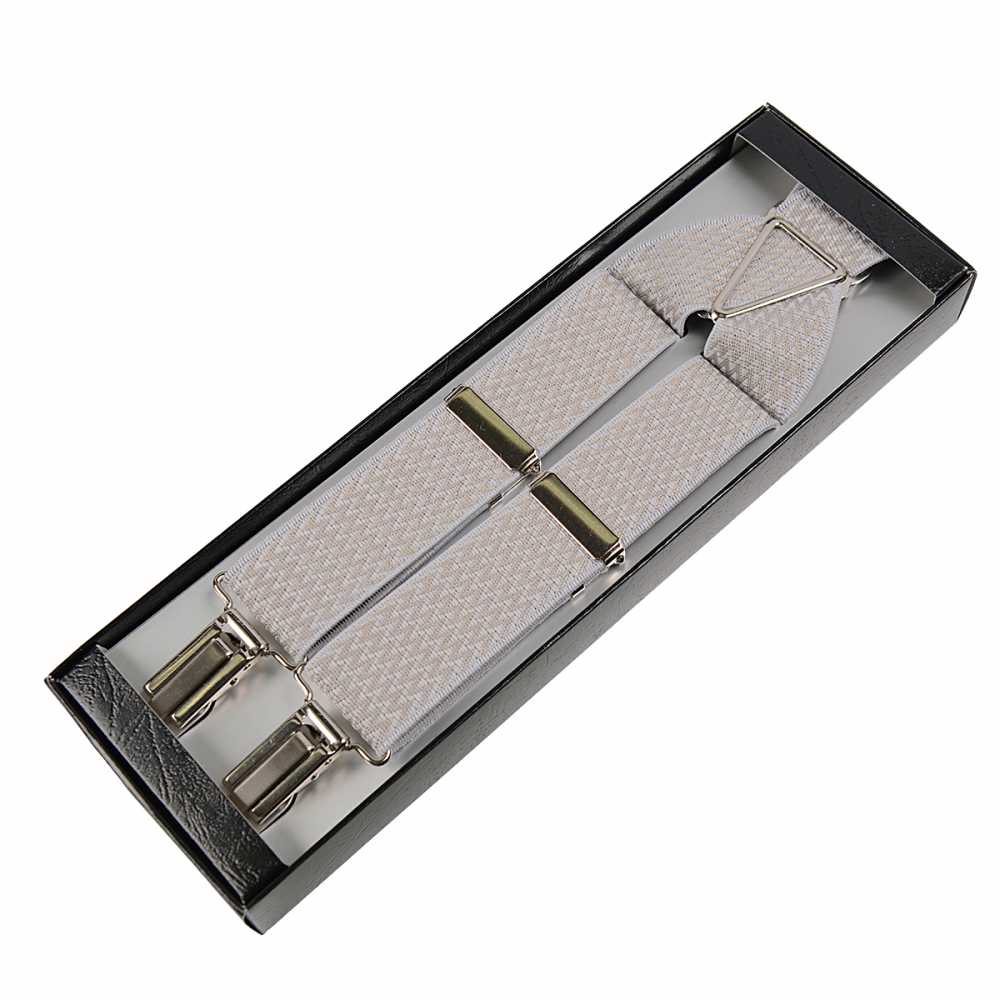 SR-105 Formal Suspenders Made In Japan Herringbone Light Gray[Formal Accessories] Yamamoto(EXCY)