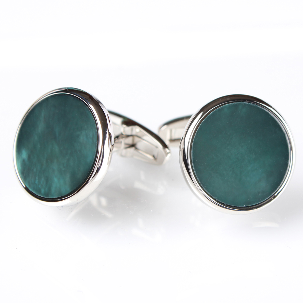 E-6-C Color Coating Shell Cufflinks Green[Formal Accessories] Yamamoto(EXCY)