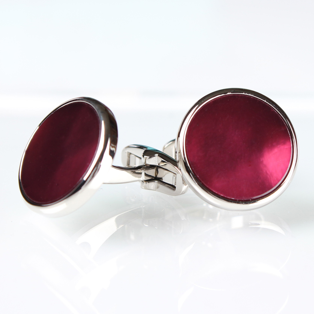 E-9 Color Coating Shell Cufflinks Wine[Formal Accessories] Yamamoto(EXCY)