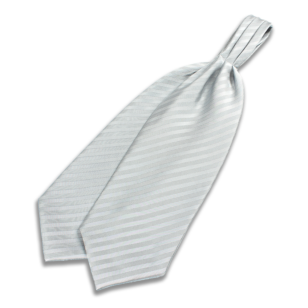VAS-47 VANNERS Silk Ascot Tie Herringbone Silver[Formal Accessories] Yamamoto(EXCY)
