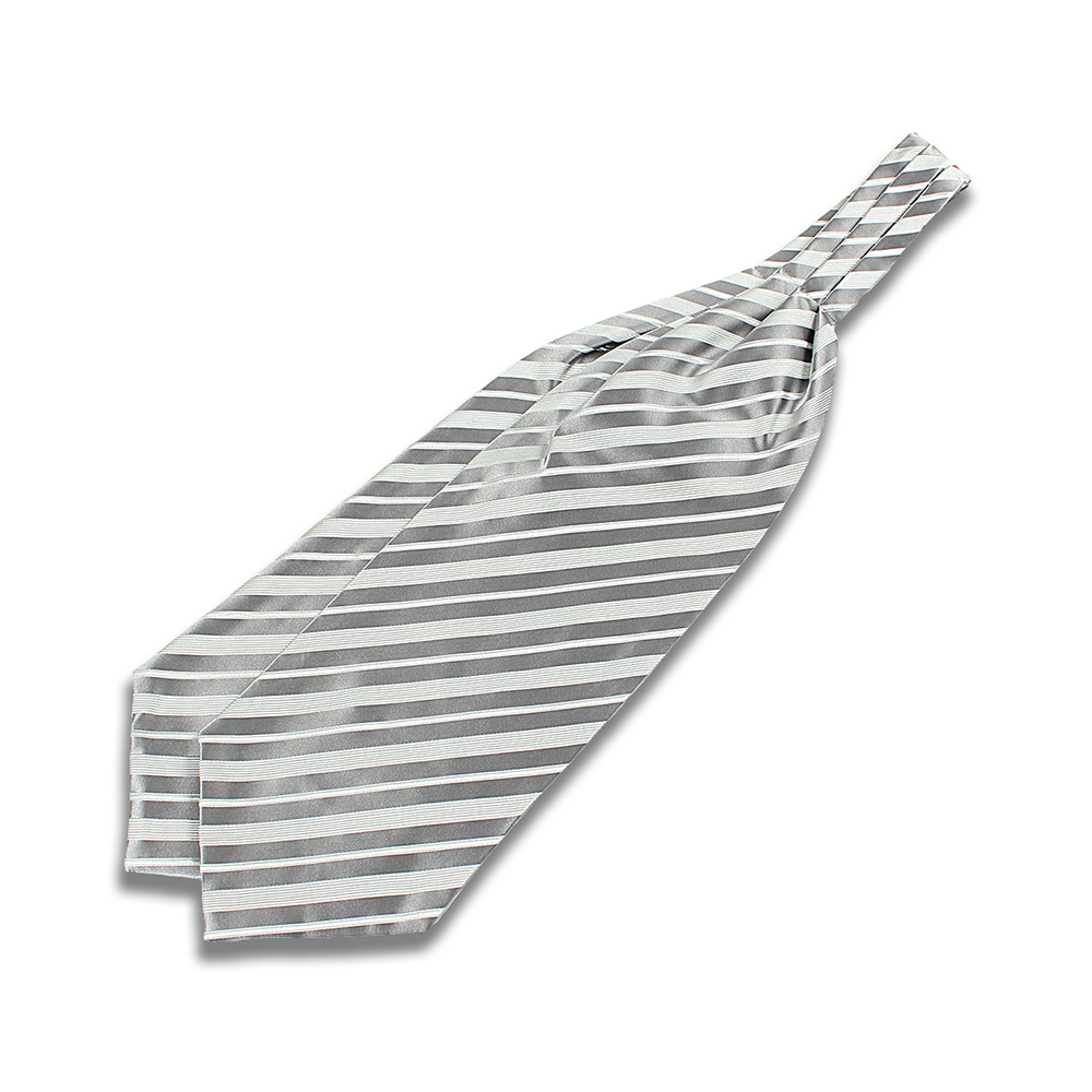 VAS-52 VANNERS Silk Ascot Tie Stripe Silver[Formal Accessories] Yamamoto(EXCY)