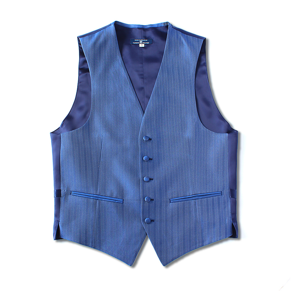 VANNERS-V-49 VANNERS Formal Vest Herringbone Blue[Formal Accessories] Yamamoto(EXCY)
