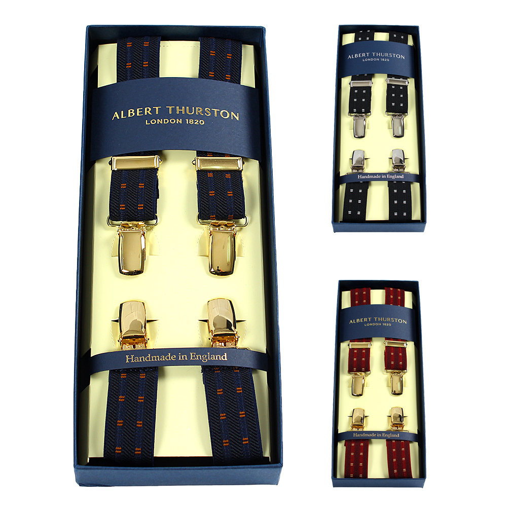 ATX-2478 Albert Thurston Suspenders Dot Pattern 25mm Elastic (Elastic Band)[Formal Accessories] ALBERT THURSTON
