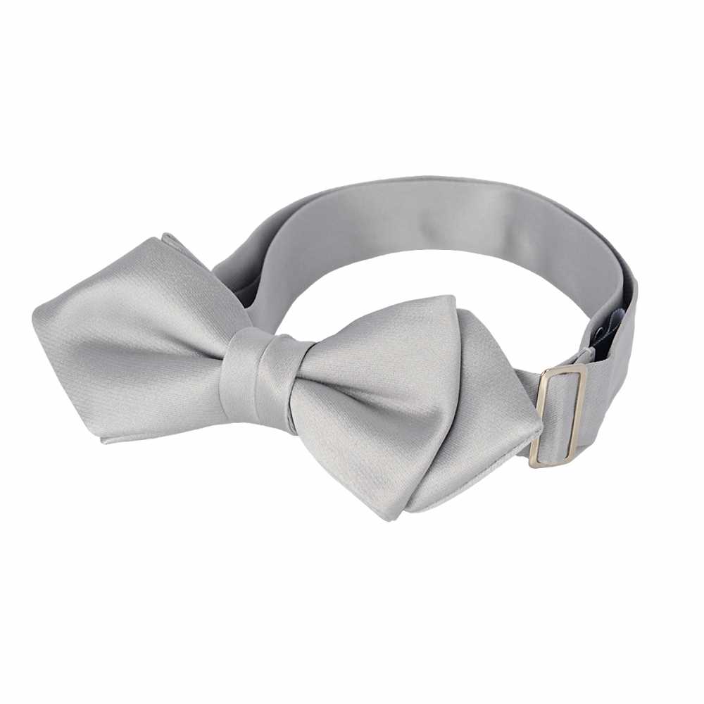 BFK-501 High-quality Material Shawl Label Silk Fabric Sword Bow Tie Silver[Formal Accessories] Yamamoto(EXCY)
