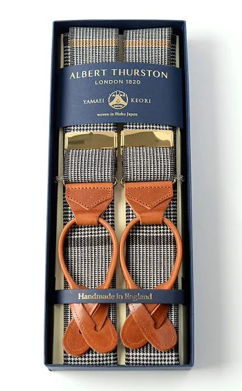 AT-YA-3 ALBERT THURSTON Suspenders 200th Anniversary Yamaei Wool Double Name Exclusive To Our Store Wool Gle[Formal Accessories] ALBERT THURSTON