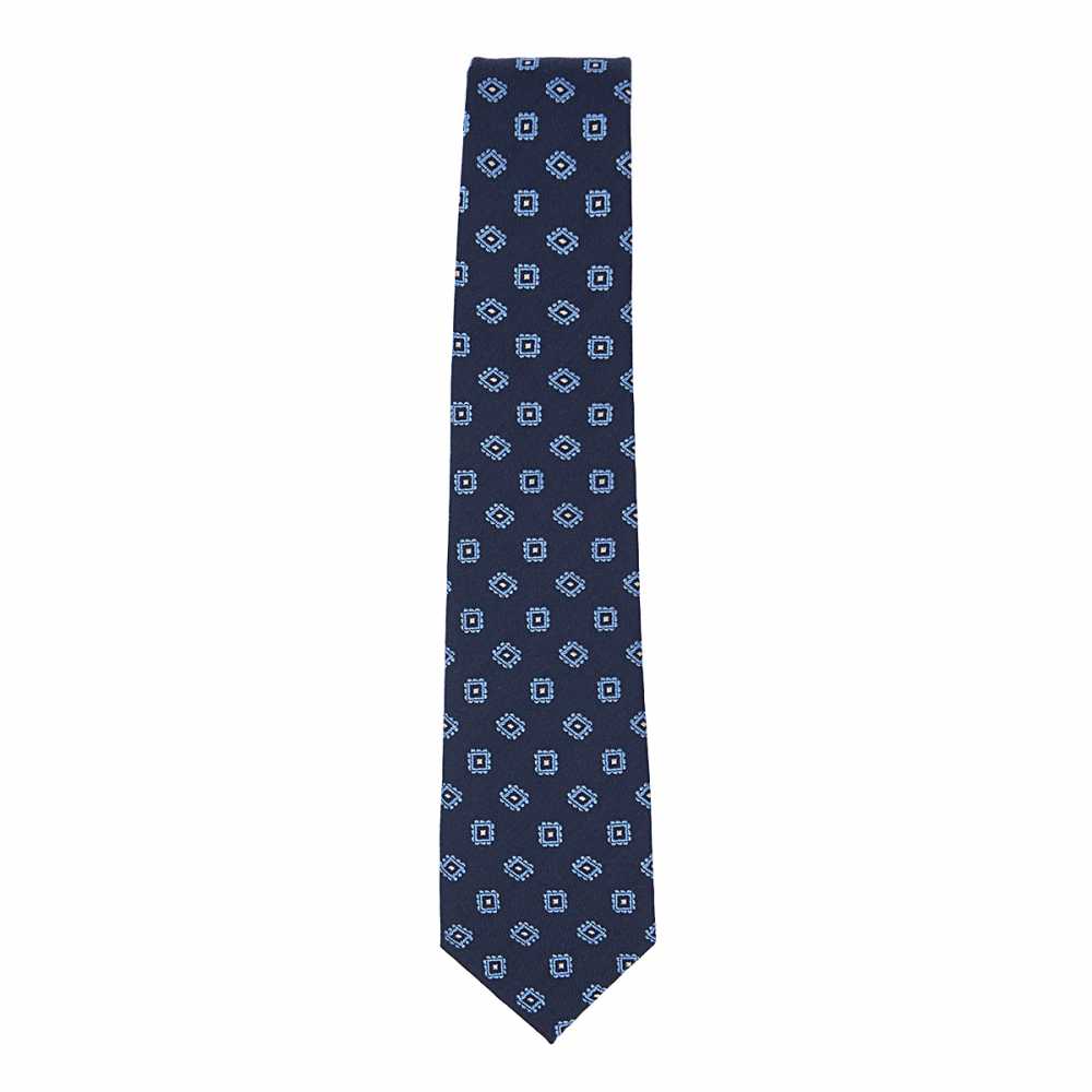 HVN-58 VANNERS Silk Wool Handmade Tie Komon Navy Blue[Formal Accessories] Yamamoto(EXCY)
