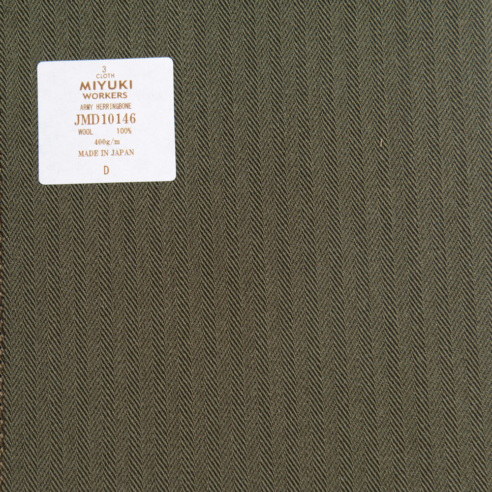 JMD10146 Workers High Density Workwear Woven Army Herringbone Green[Textile] Miyuki Keori (Miyuki)