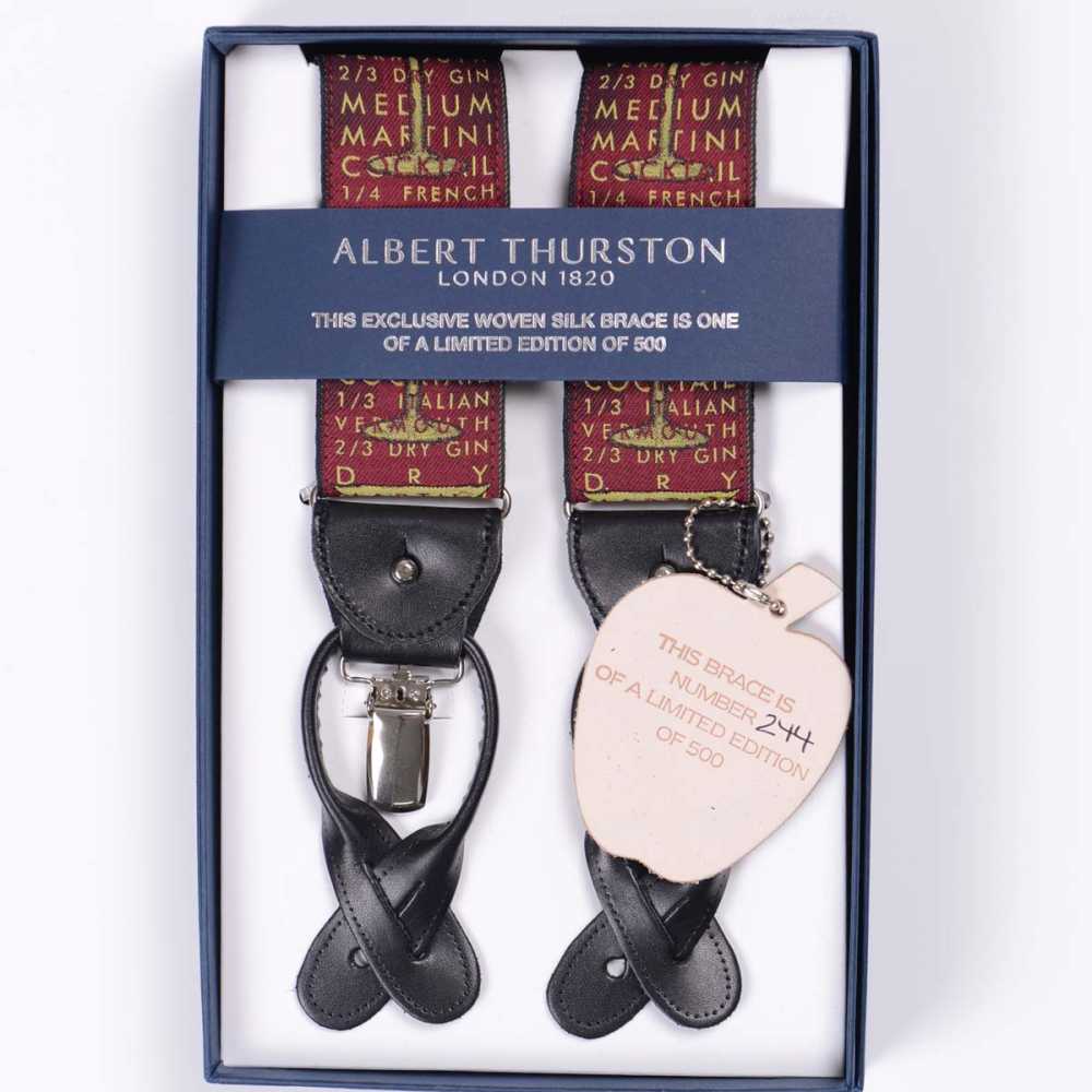 AT-2181 Albert Thurston Suspenders Limited Edition 40mm RUBY COCKTALL[Formal Accessories] ALBERT THURSTON