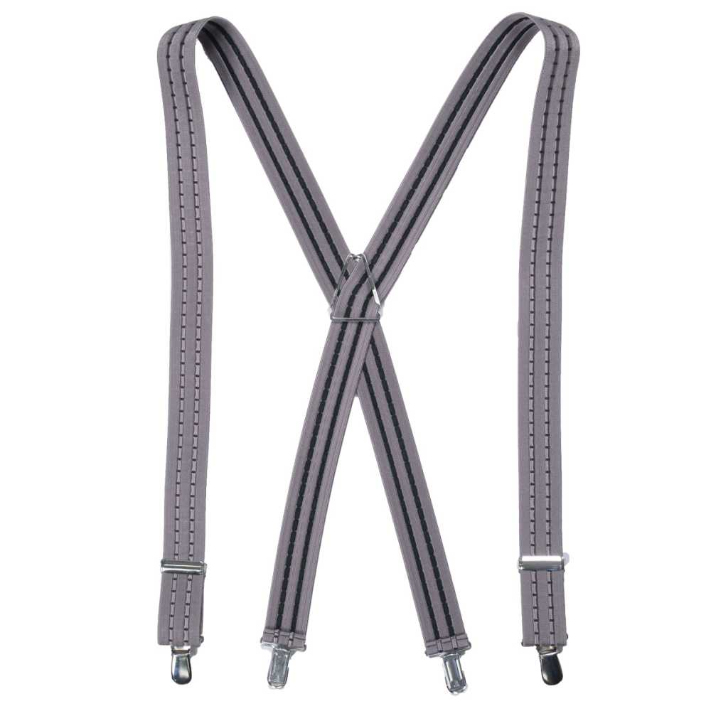 SR-2006 Japanese X-shaped Brace Clip 4-point Suspenders Gray[Formal Accessories] Yamamoto(EXCY)