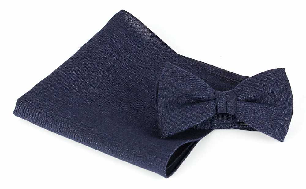 LBCF Linen Bow Tie & Pocket Square Set[Formal Accessories] Yamamoto(EXCY)