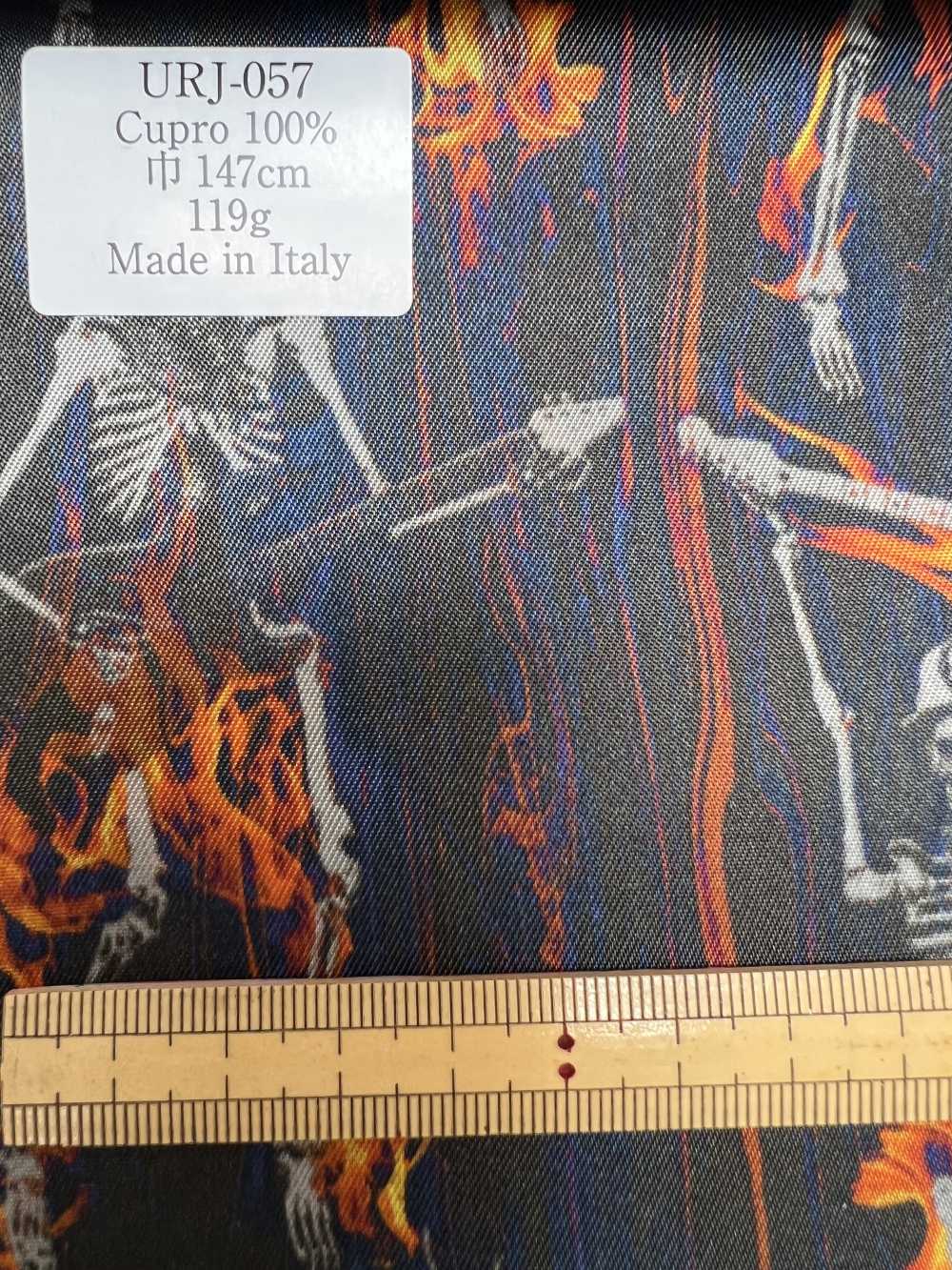 URJ-057 Made In Italy 100% Cupra Print Lining Skull Rock Pattern TCS