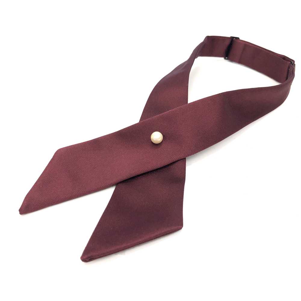 CT-510 Cross Tie Shawl Label Silk Wine Red[Formal Accessories] Yamamoto(EXCY)