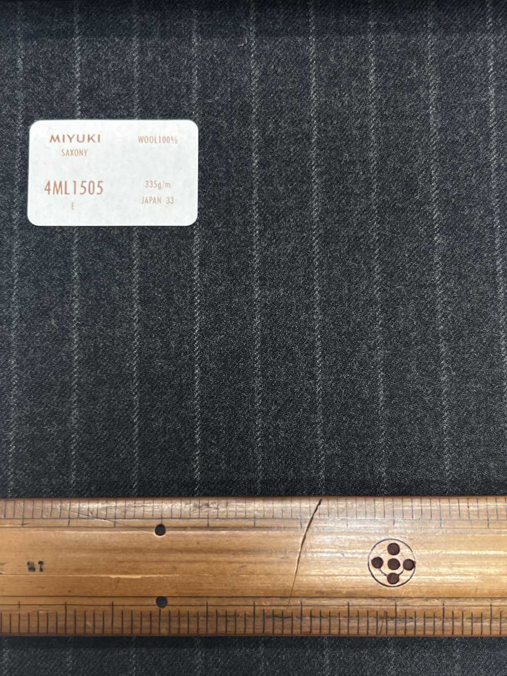 4ML1505 COMFORT LINE LANAVITA SAXONY Charcoal Heaven Gray Stripe[Textile] Miyuki Keori (Miyuki)