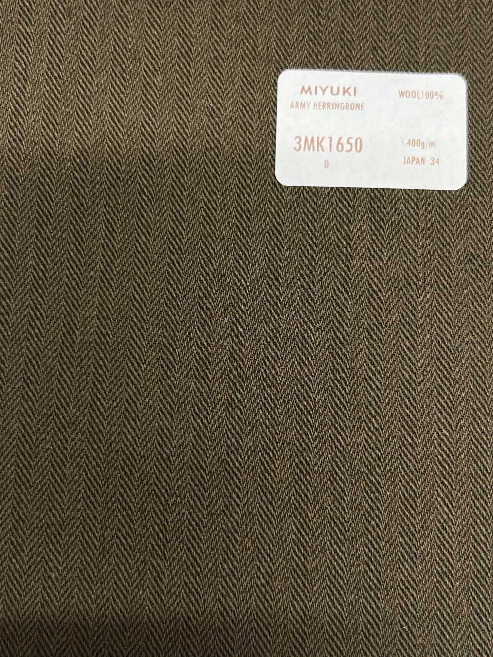 3MK1650 CREATIVE LINE ARMY HERRINGBONE BROWN[Textile] Miyuki Keori (Miyuki)