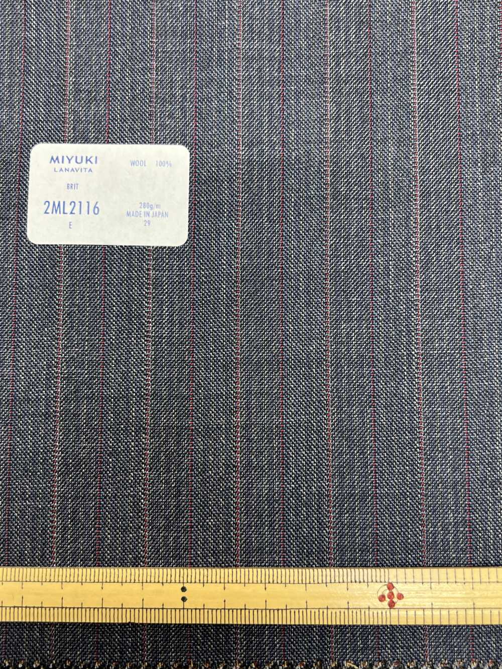 2ML2116 BRIT Medium Blue Stripe[Textile] Miyuki Keori (Miyuki)