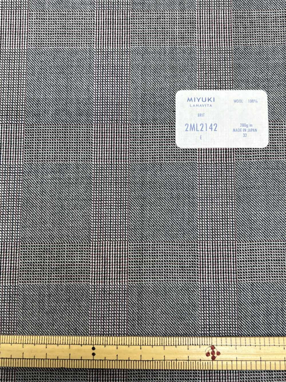 2ML2142 BRIT Light Gray Check[Textile] Miyuki Keori (Miyuki)