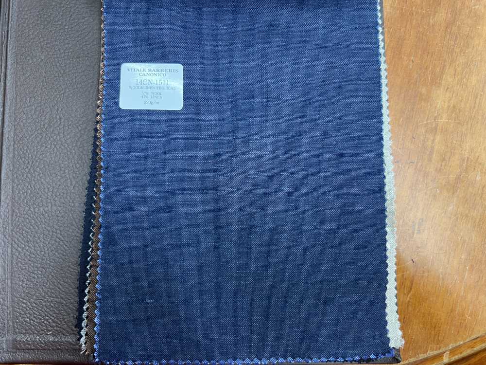 14CN-1511 CANONICO 21 Micron Wool & Linen Navy[Textile] CANONICO