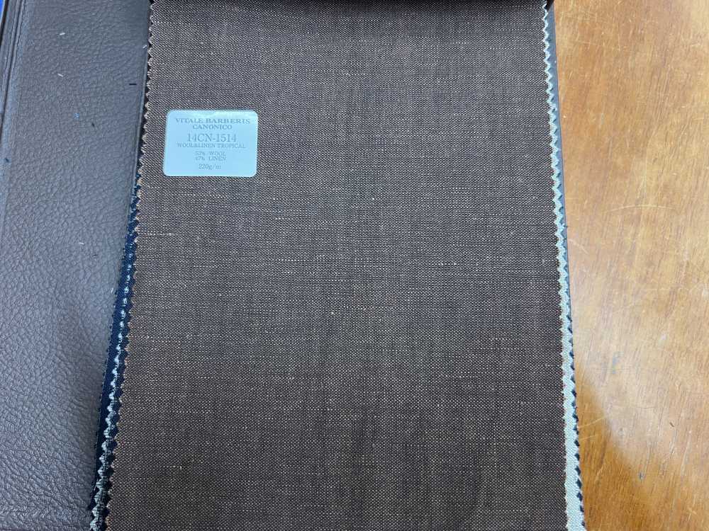 14CN-1514 CANONICO 21 Micron Wool & Linen Brown[Textile] CANONICO