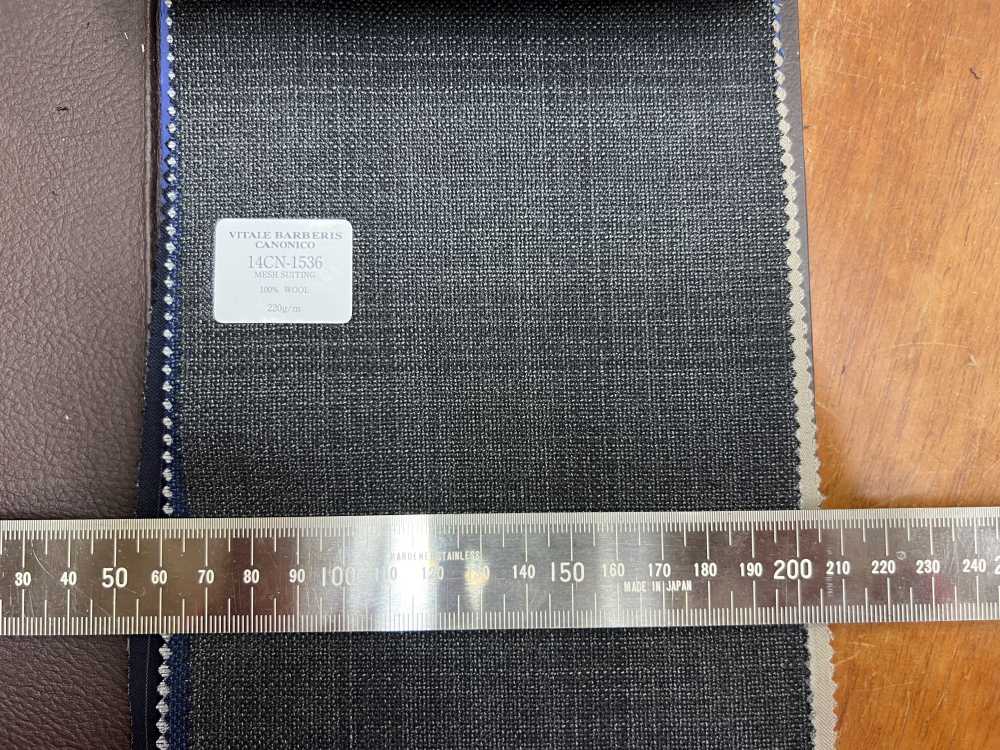 14CN-1536 CANONICO MESH SUITING Dark Grey Windowpane[Textile] CANONICO