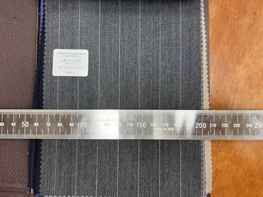 14CN-1540 CANONICO PRUNELLE DARK GREY STRIPE[Textile] CANONICO