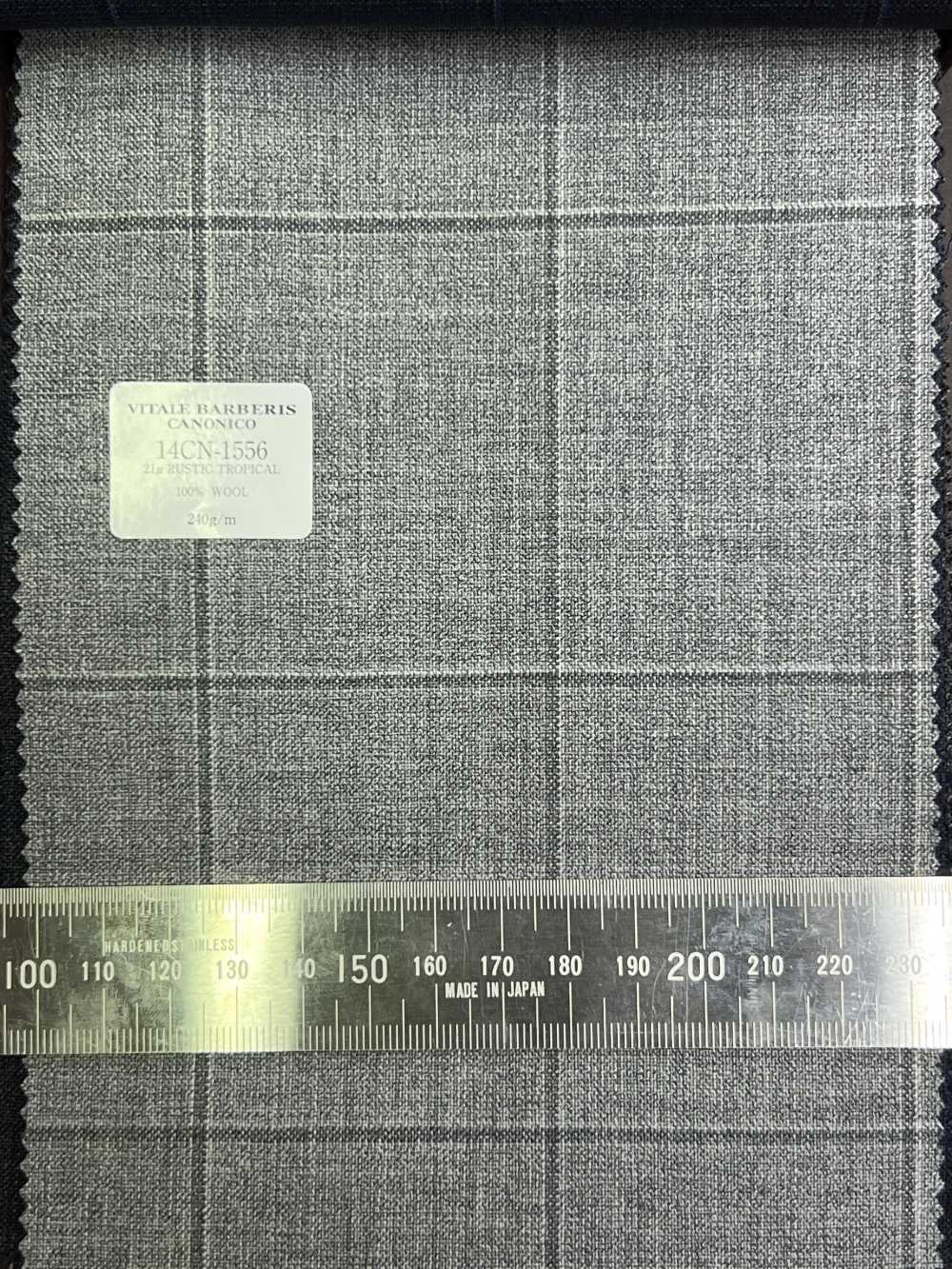 14CN1556 CANONICO 21μ RUSTIC TROPICAL Windowpane Light Gray[Textile] CANONICO